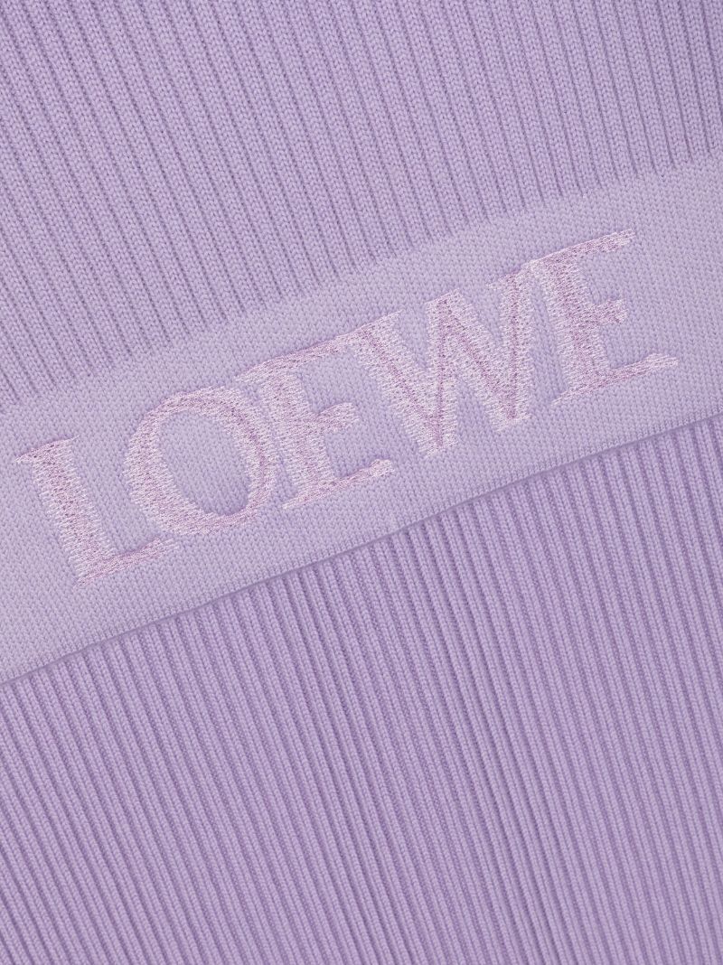 Purple Blurred-logo Wool Scarf