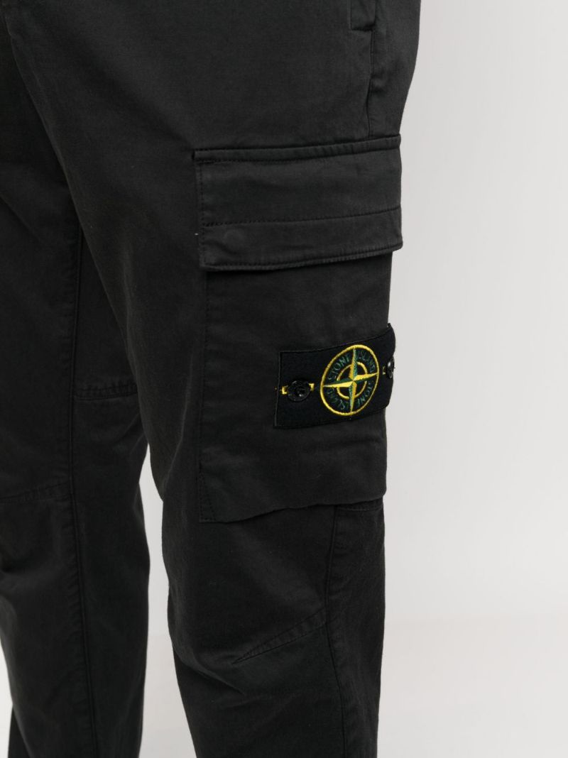 Black Cotton Cargo Pants