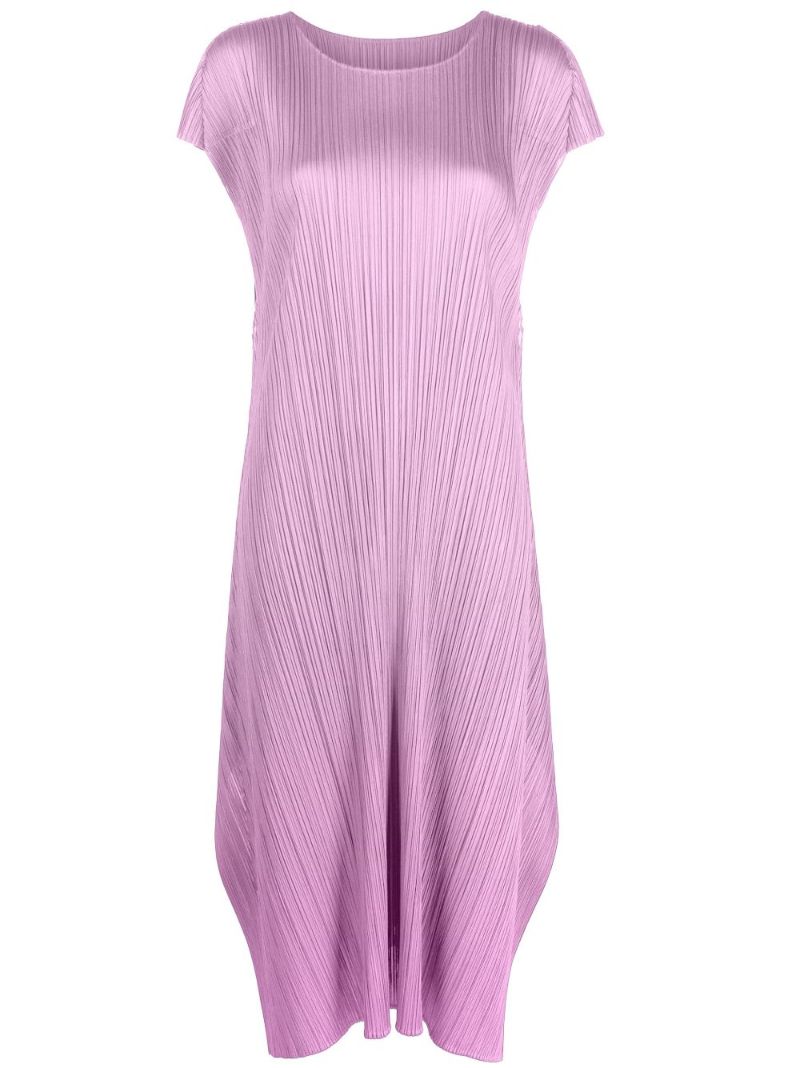 Pink Monthly Colors June Plissé Midi Dress