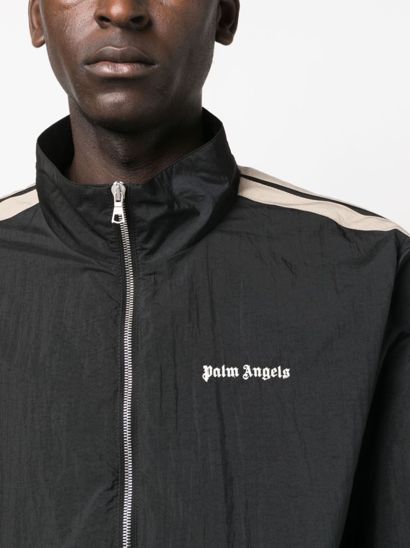 Black Striped Sleeves Lightweight Jacket