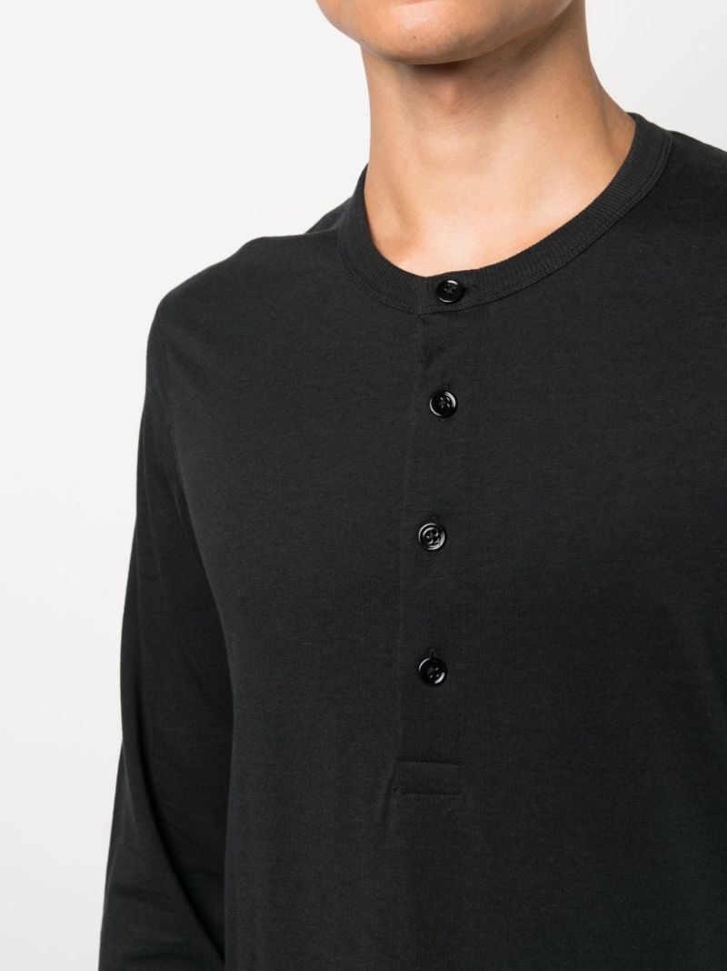 Black Jersey Henley T-shirt
