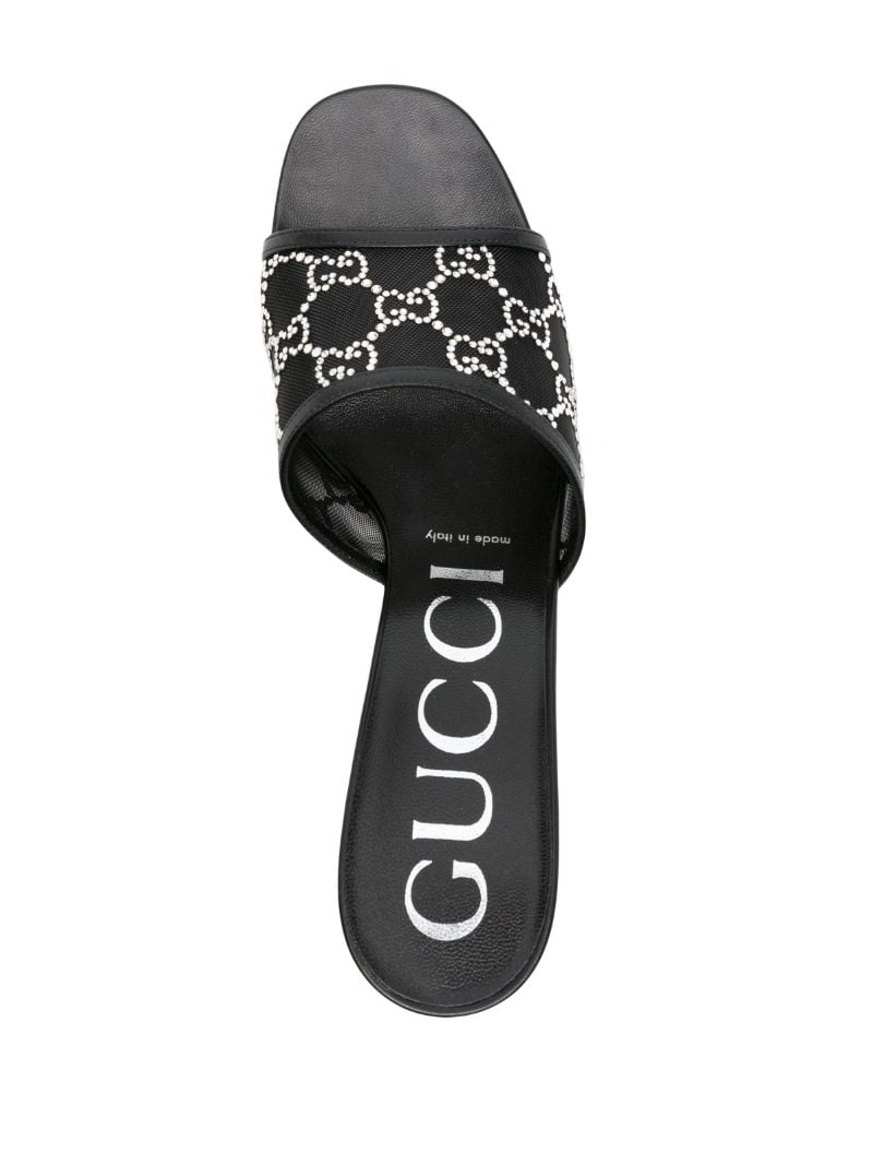 Black Gg Supreme Crystal-embellished Sandals