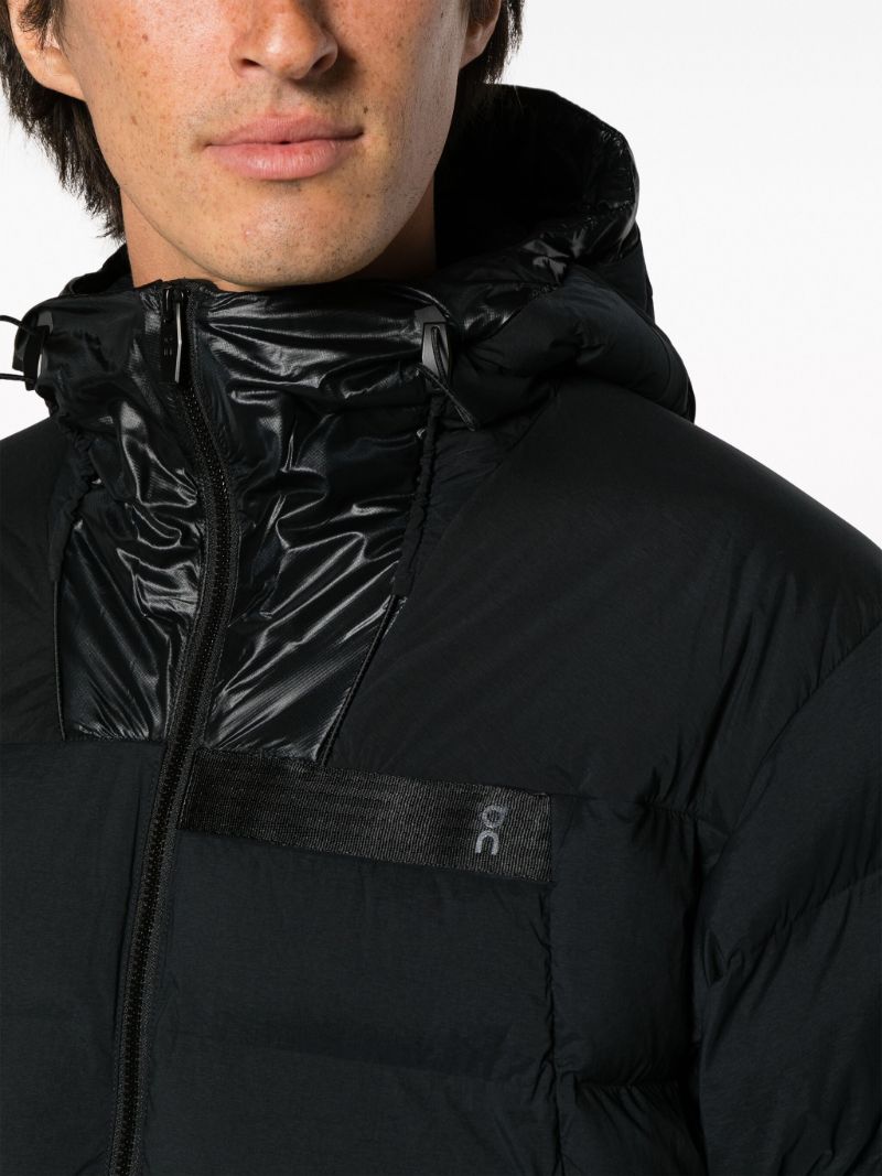 Black Challenger Hooded Quilted Jacket