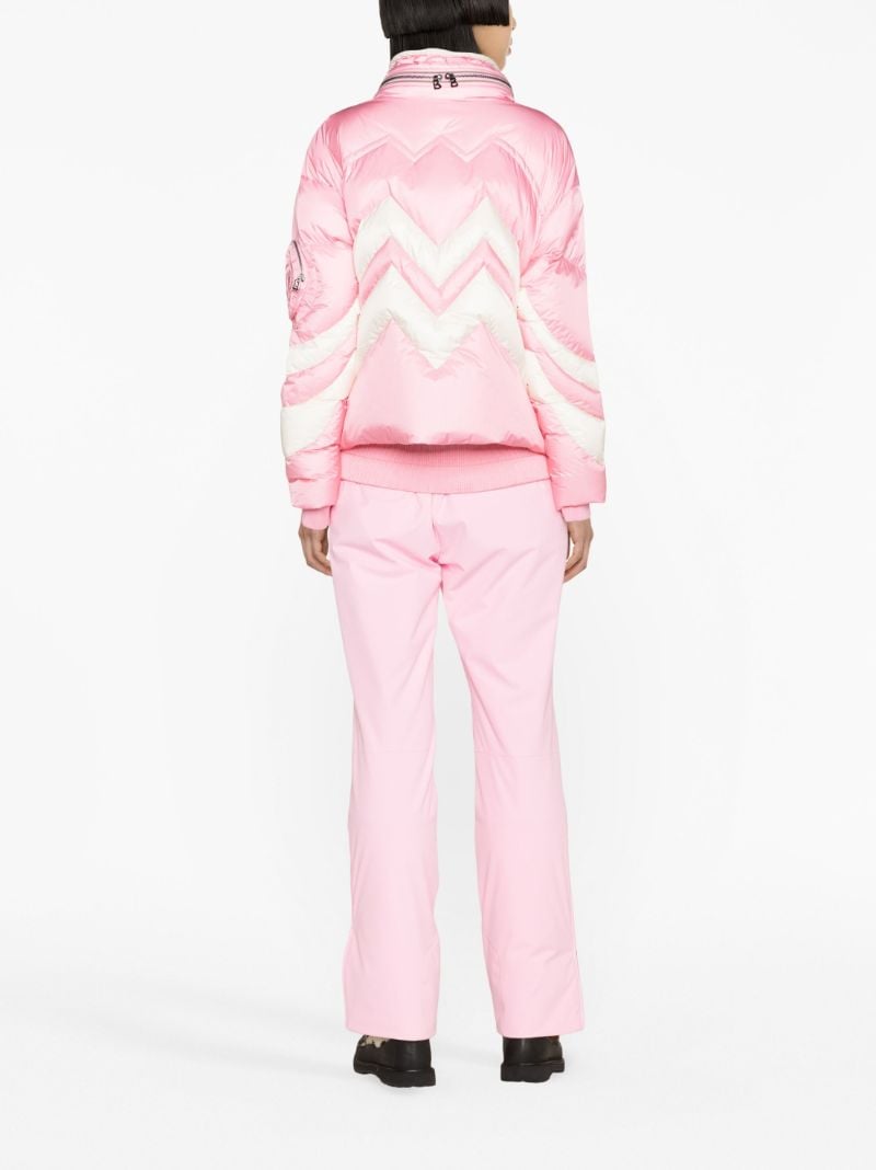 Pink Valea Striped Ski Jacket
