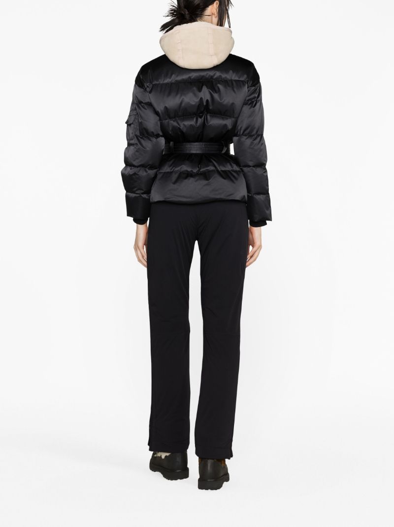 Black Adele Belted Ski Jacket