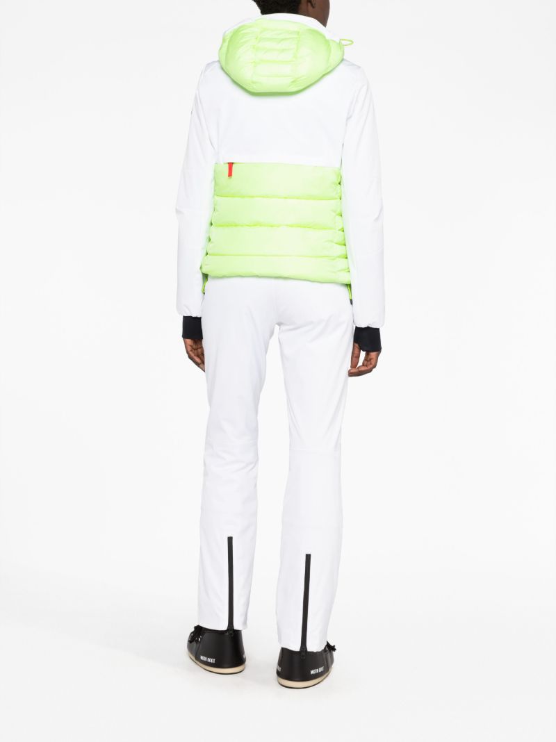 White Janaka3 Hooded Quilted Ski Jacket