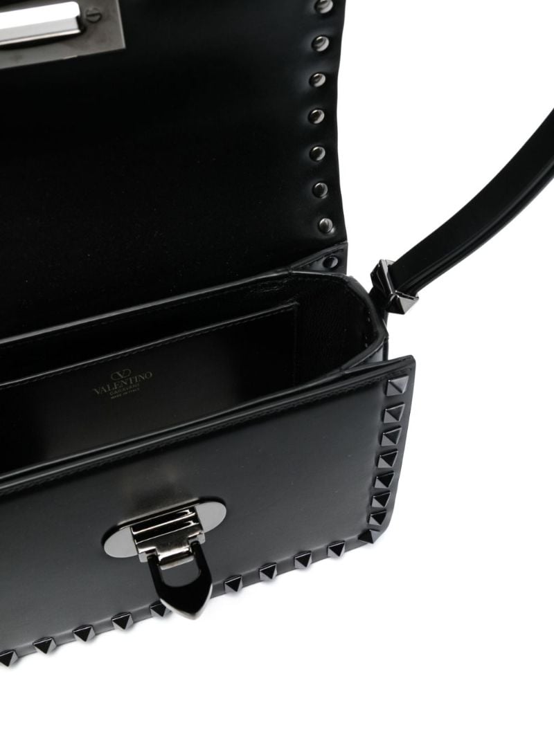 Black Rockstud23 Small Leather Shoulder Bag
