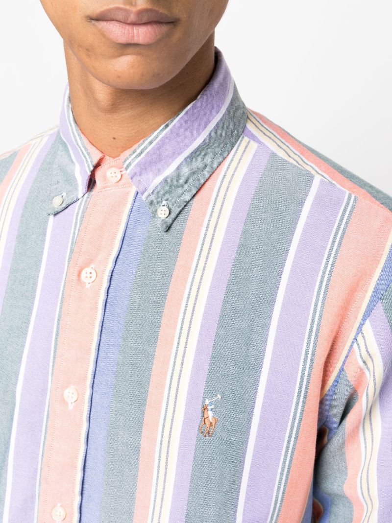 Grey Striped Cotton Shirt