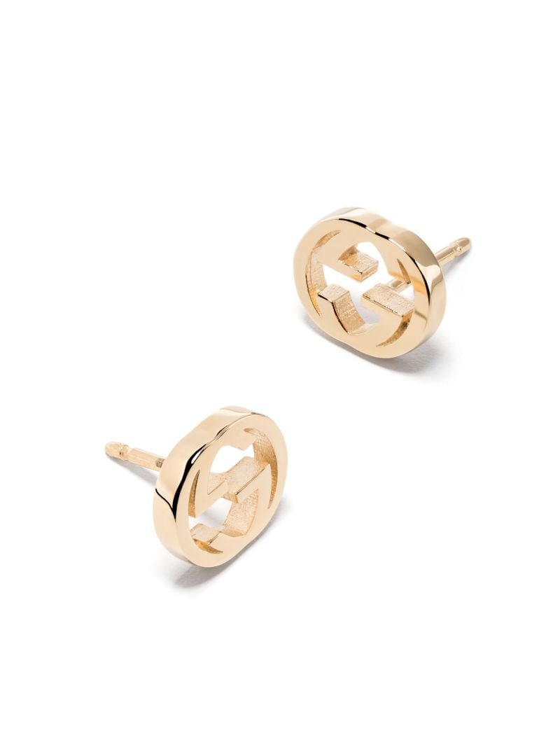 18k Yellow Gold Interlocking G Stud Earrings