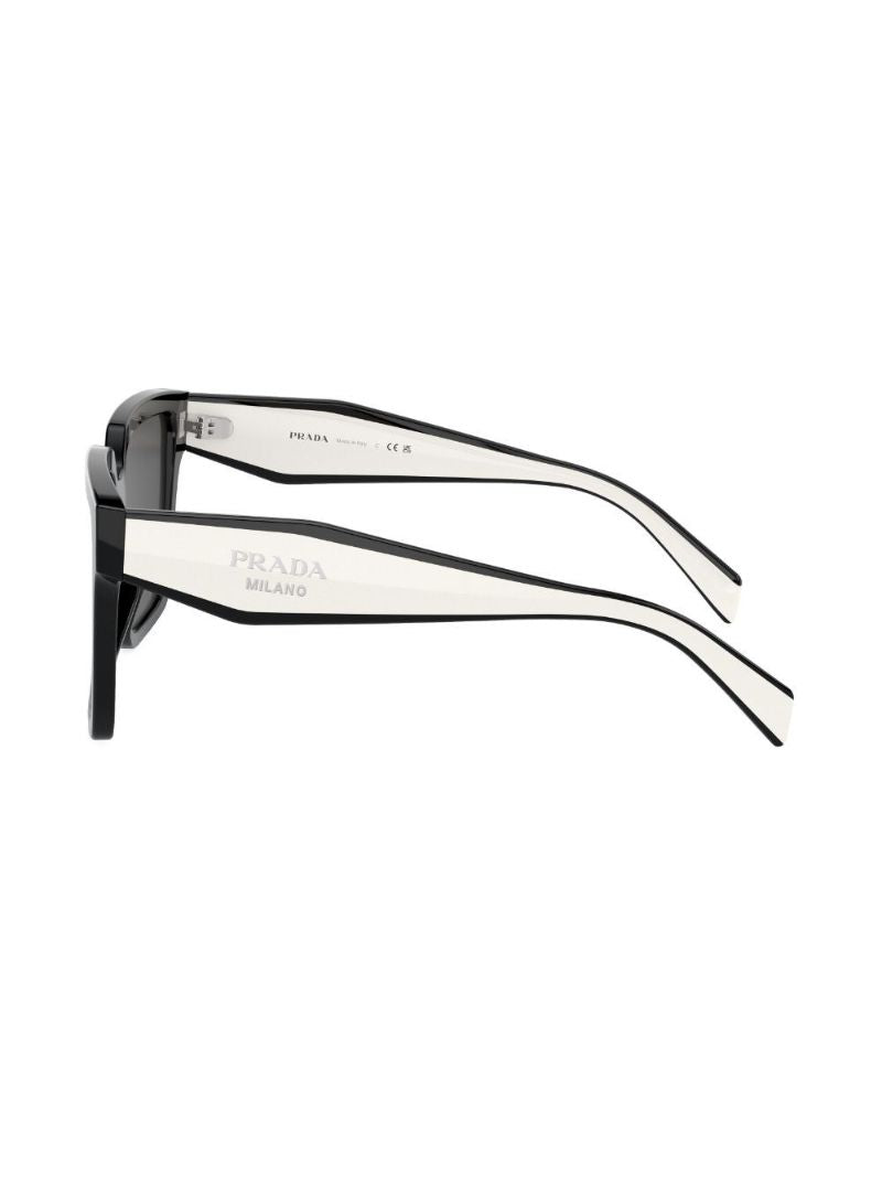 Black Logo Lettering Oversized Sunglasses
