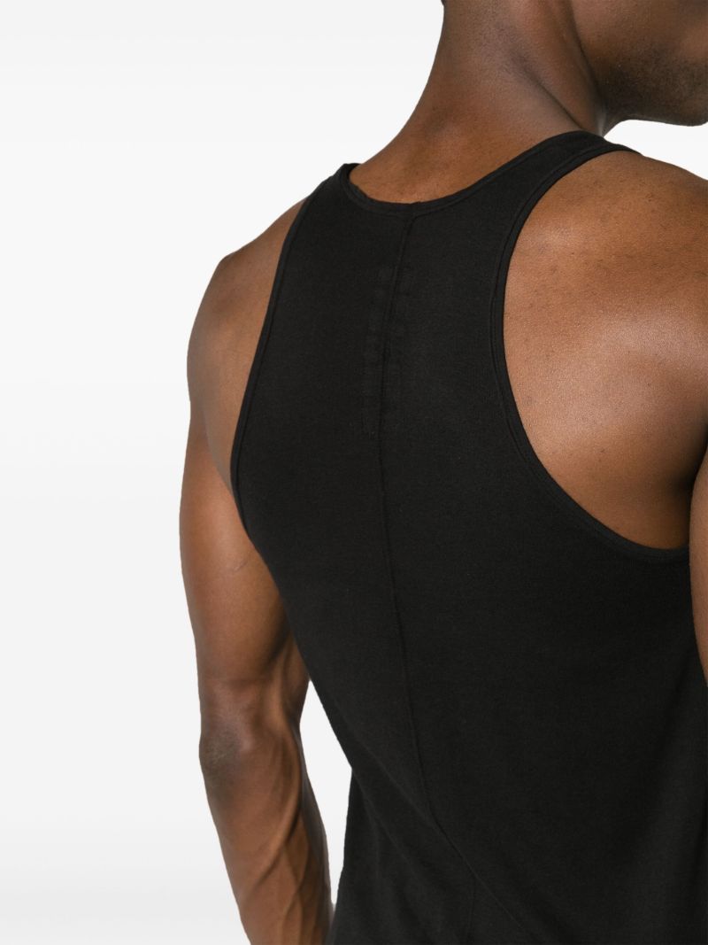 Black Scoop Neck Organic Cotton Tank Top