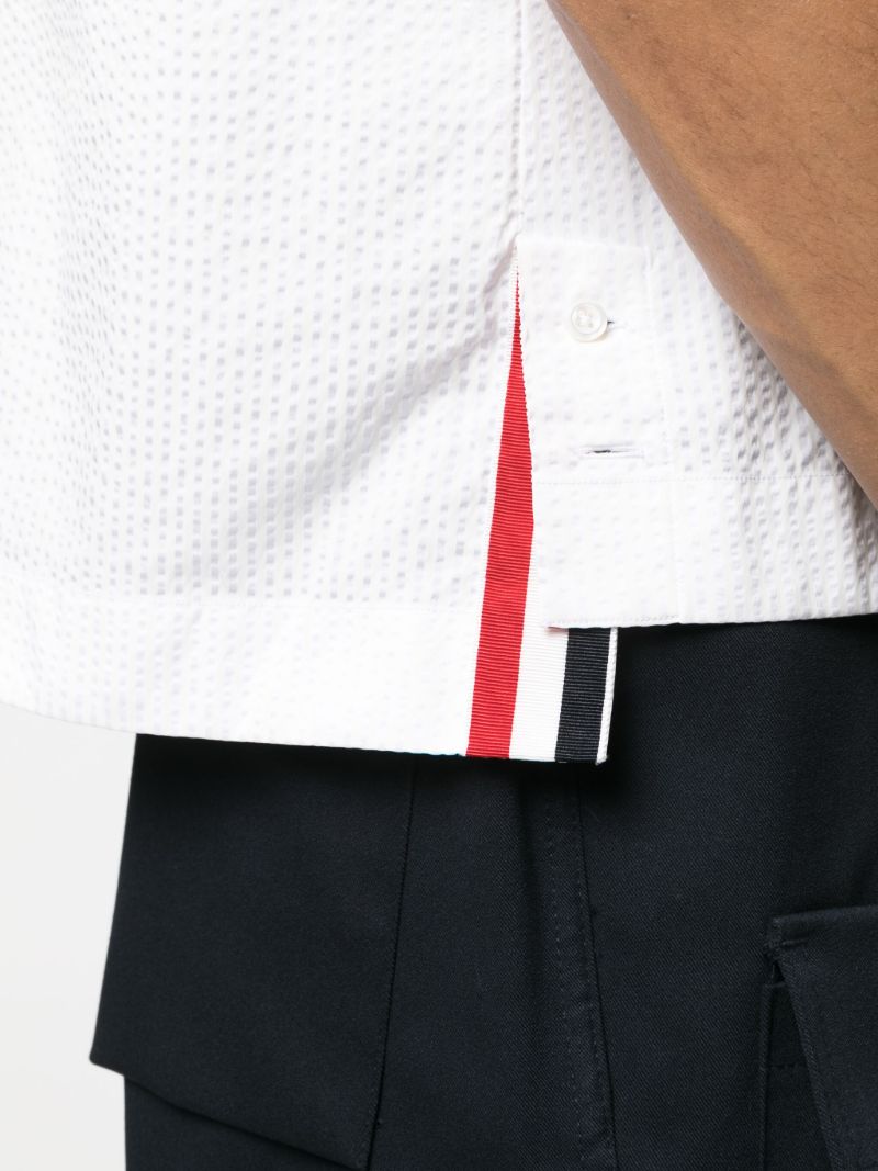 White Rwb-trim Cotton Shirt