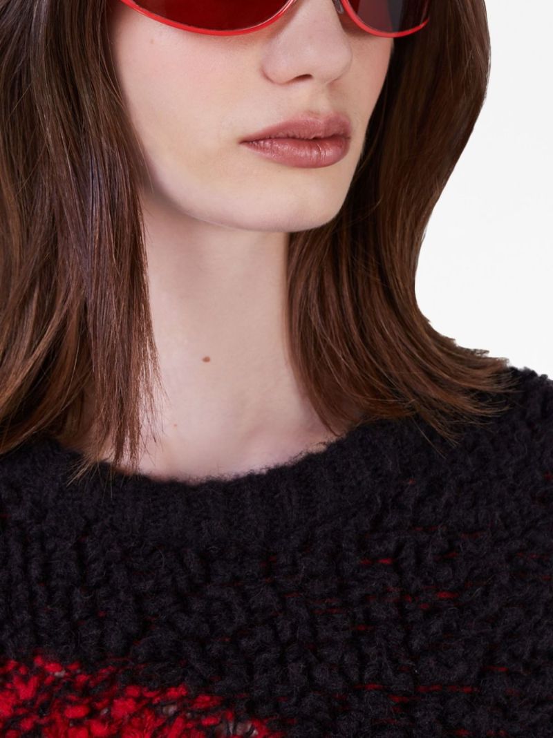 Black Pixel Horse-jacquard Sweater