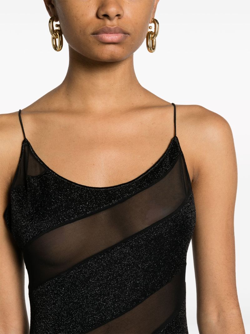 Black LumiÃ_x0083_¨re Twist Lurex Dress