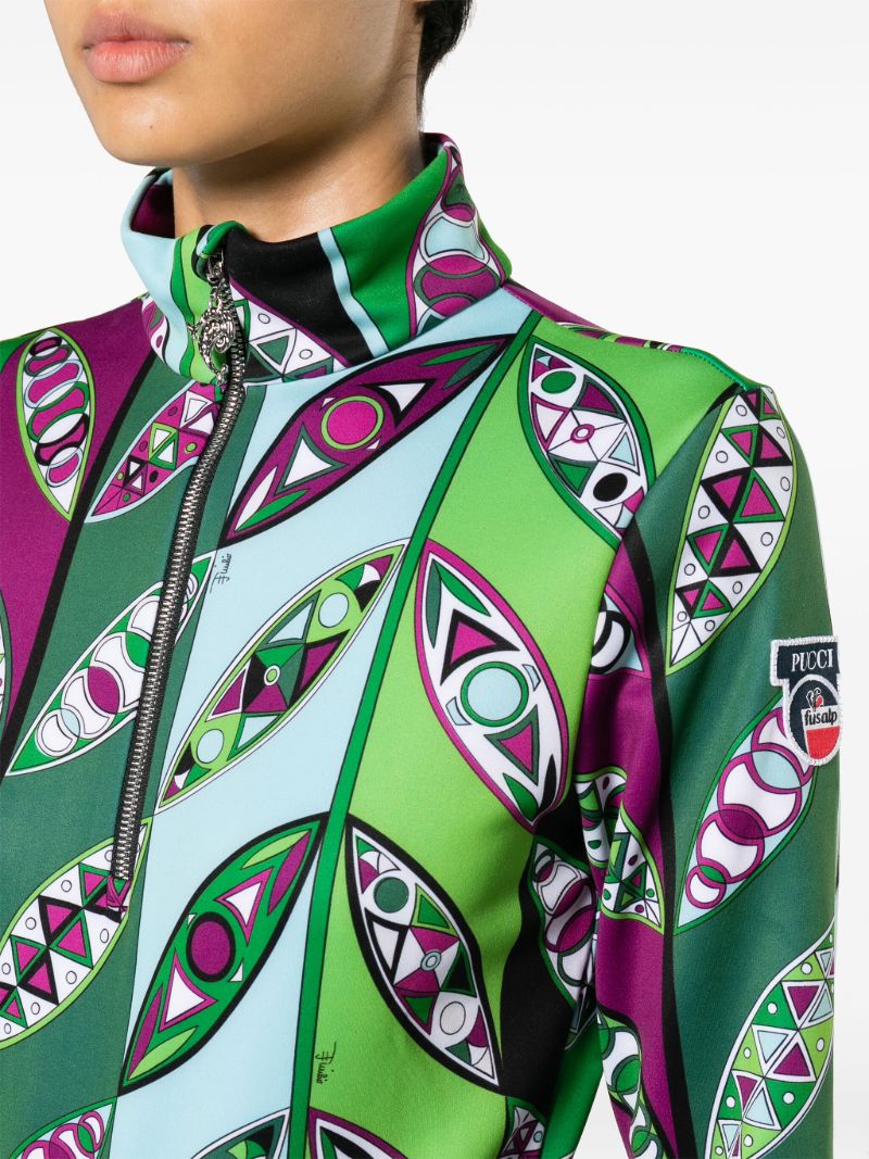 Green Orion Girandole-print Ski Top