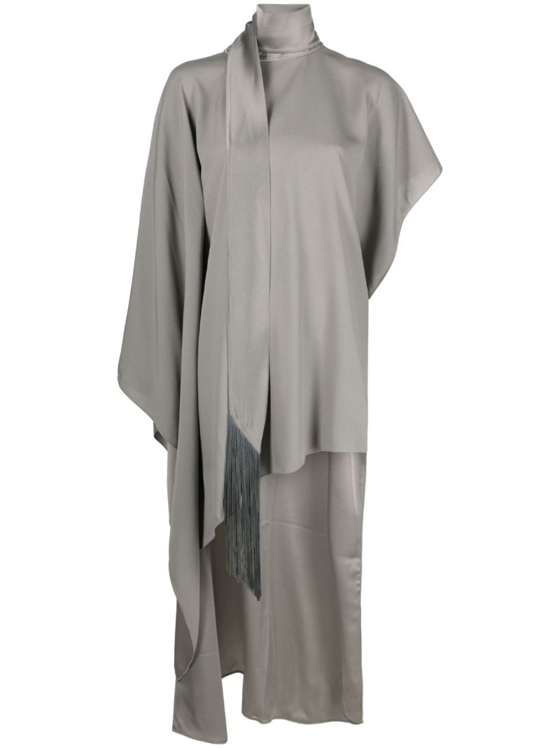 Grey California Asymmetric Crepe Dress