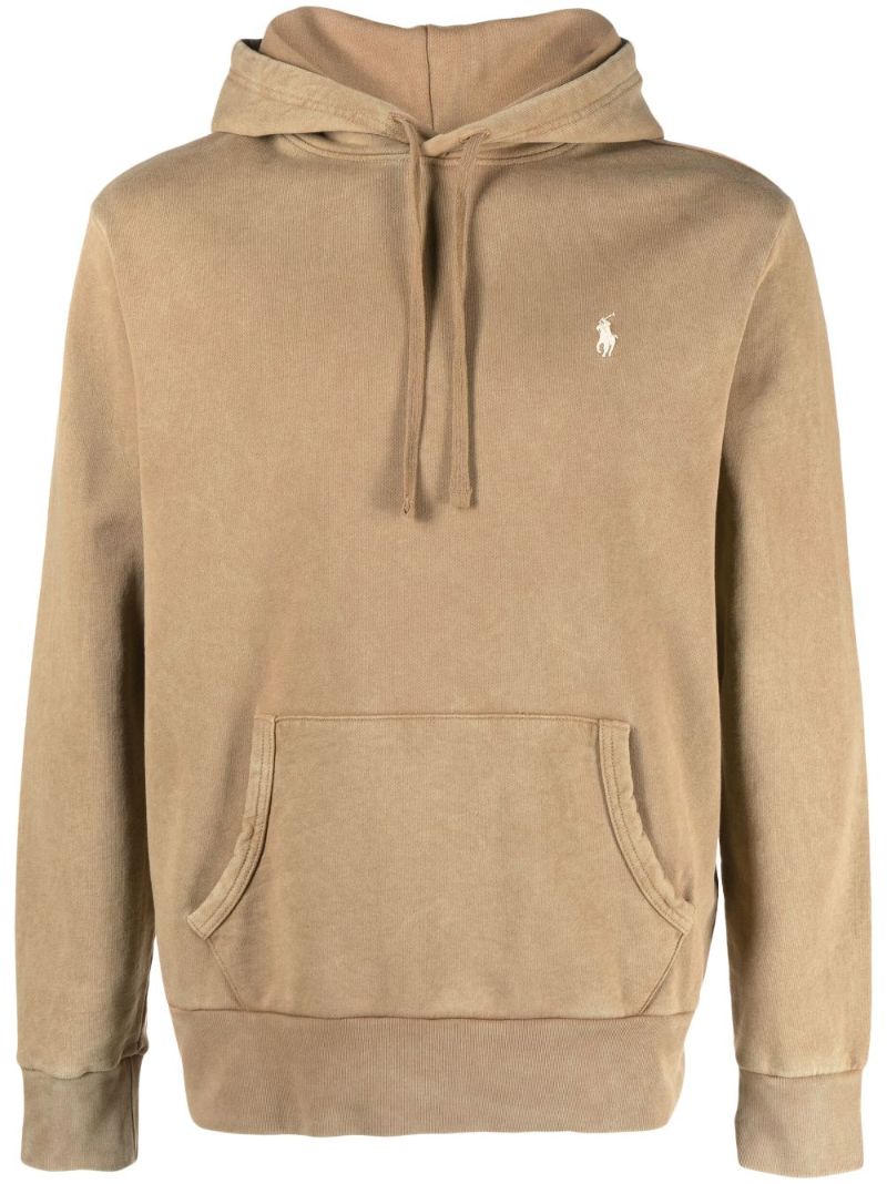 Brown Polo Pony Cotton Hoodie