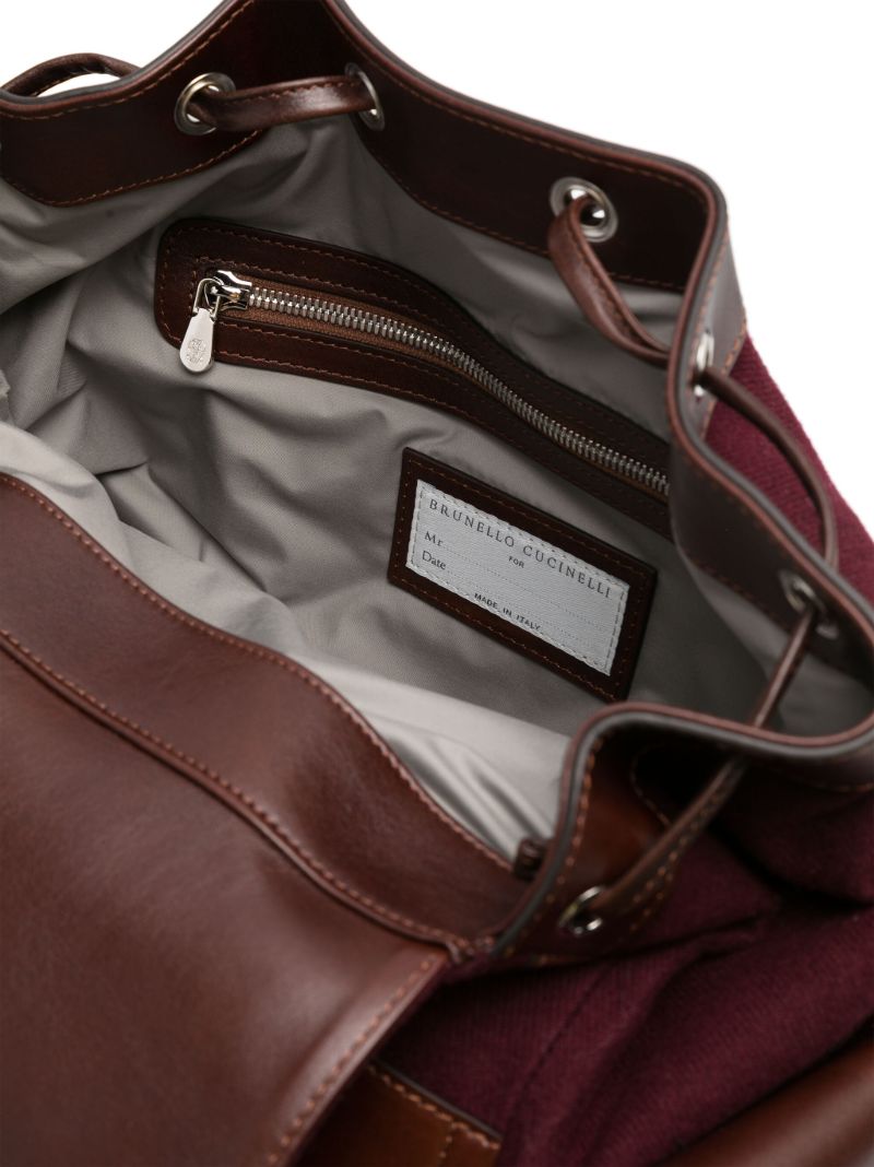 Purple City Leather Backpack