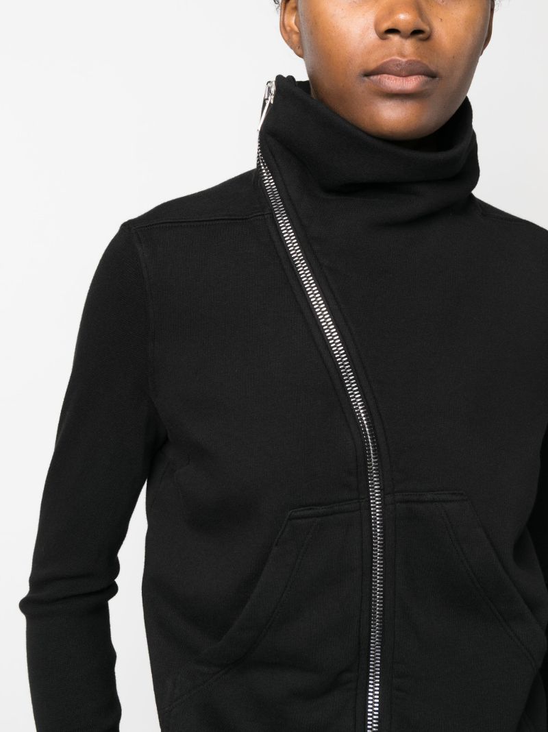 Black Zip Detailed Sweatshirt