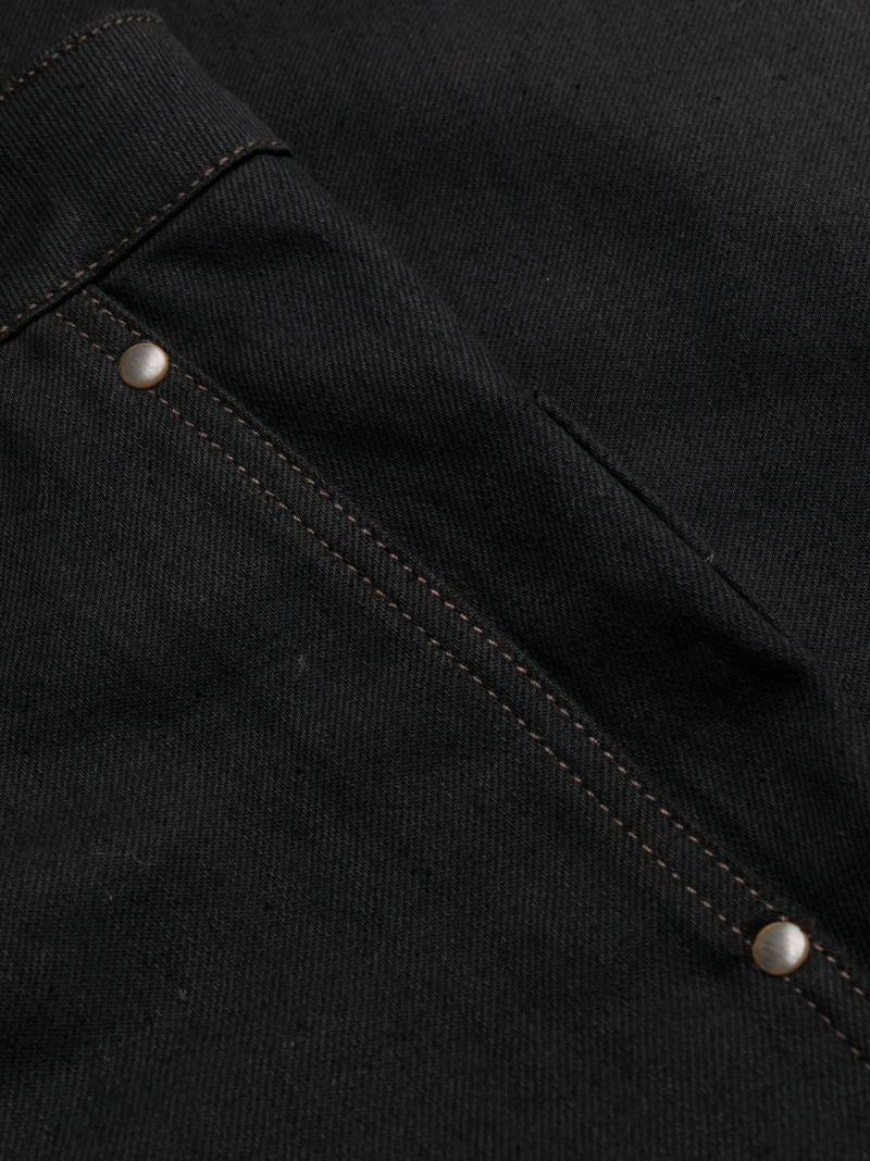 Black Twisted High-rise Straight Jeans