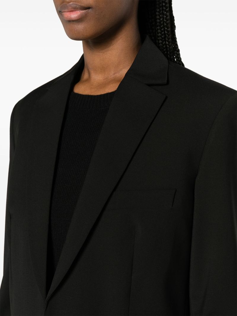 Black Wool-blend Blazer