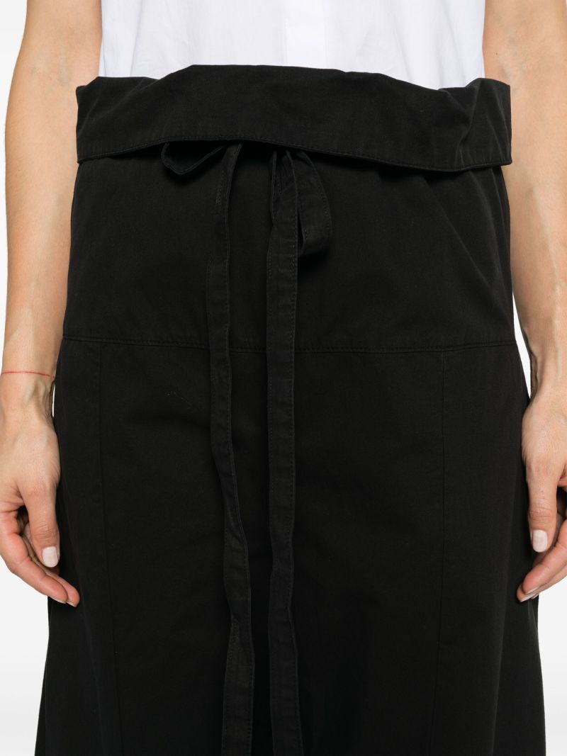 Black Drawstring Cotton Trousers