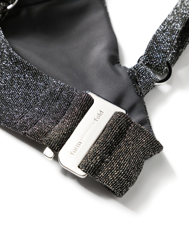 Silver the Base Glitter Bikini Top
