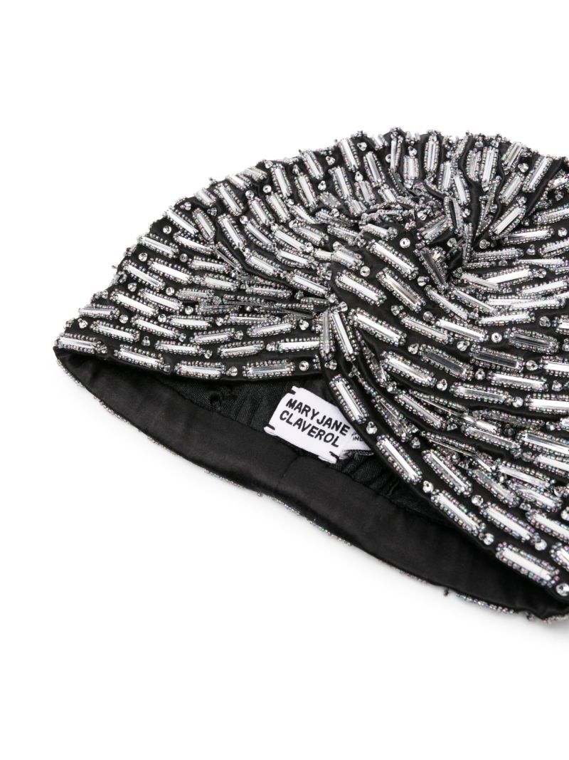 Black Jolie Bead Embellished Turban