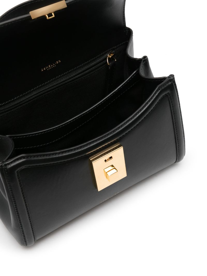 Black Paris Leather Tote Bag