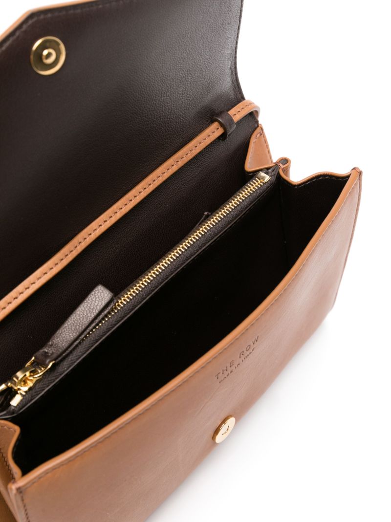 Brown Envelope Leather Crossbody Bag