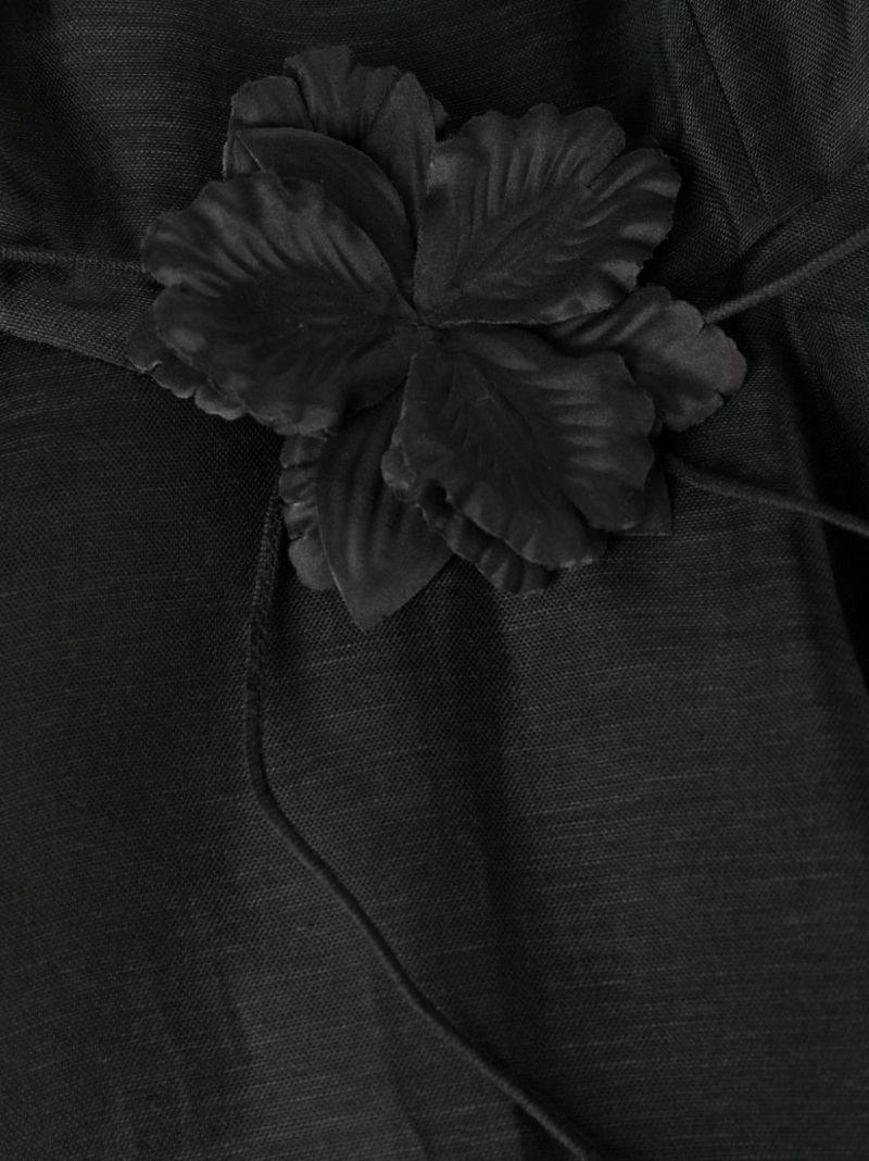 Black Luminosity Liftoff Flower Mini Dress