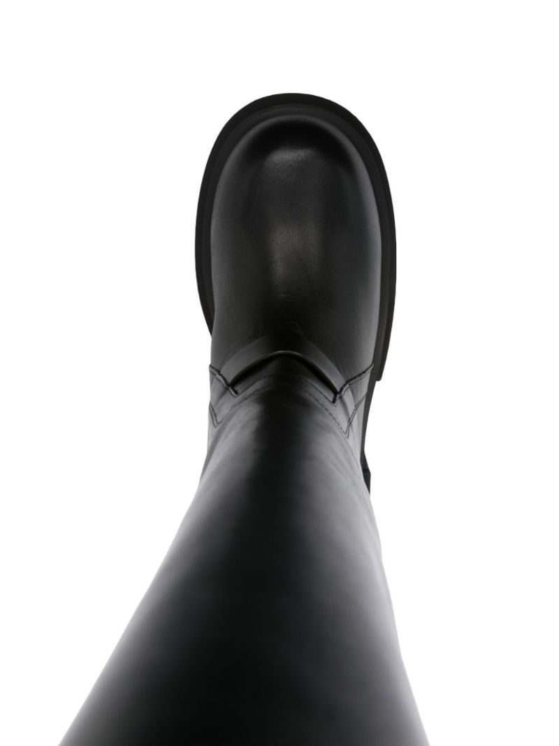 Black Bogun 80 Knee-high Leather Boots
