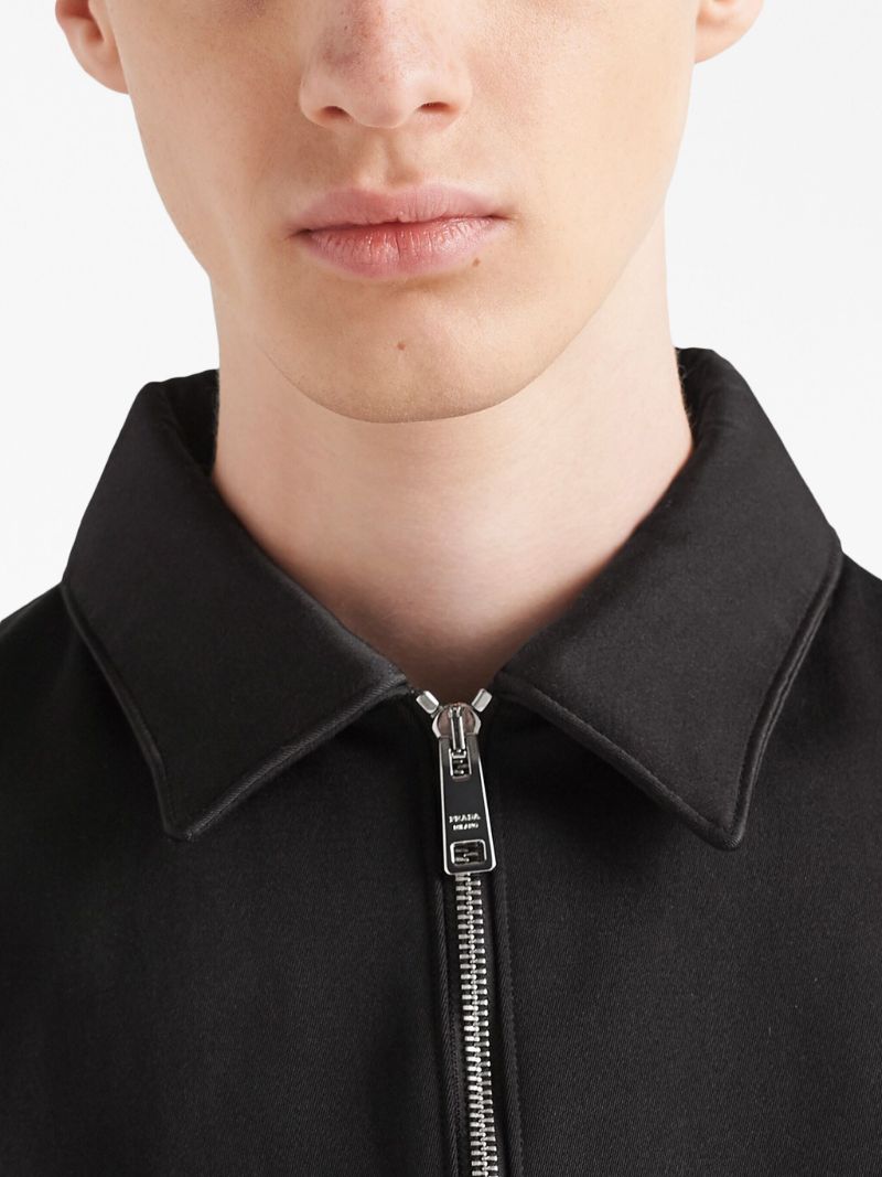 Black Triangle Logo Shirt Jacket
