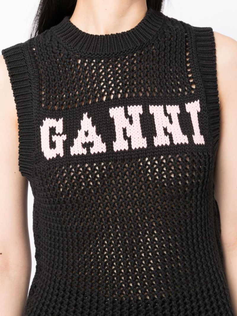Black Rope Organic Cotton-blend Vest