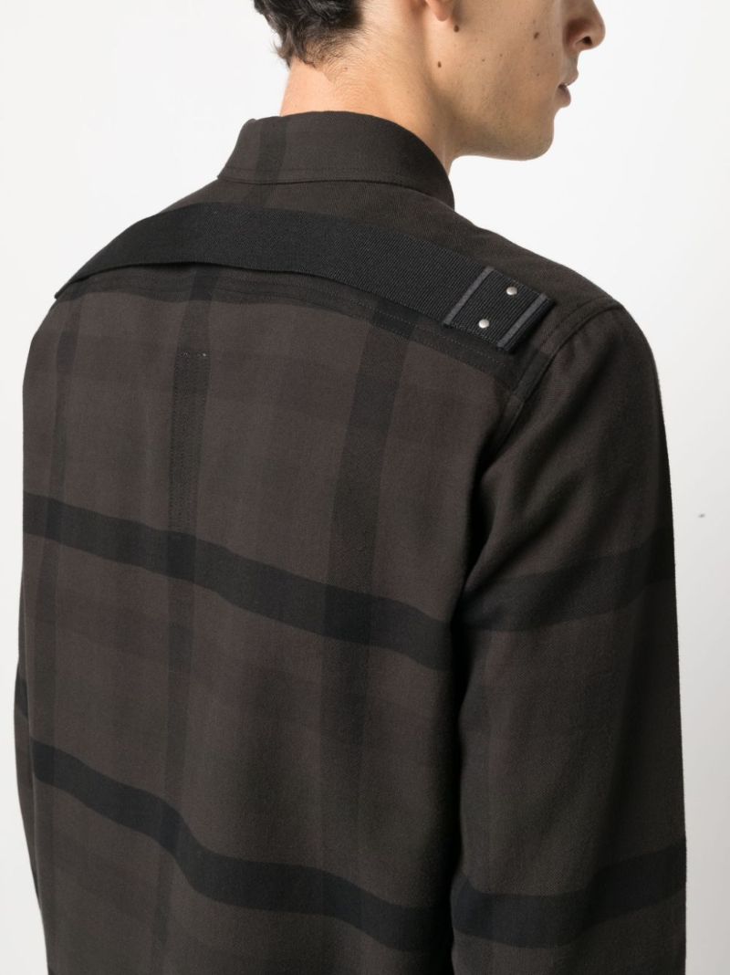 Grey Check-print Cotton Shirt