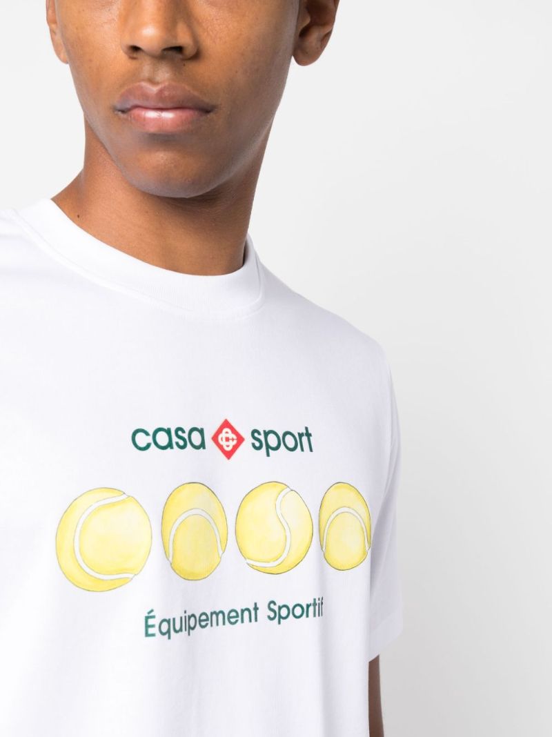 White Casa Sport Organic-cotton T-shirt