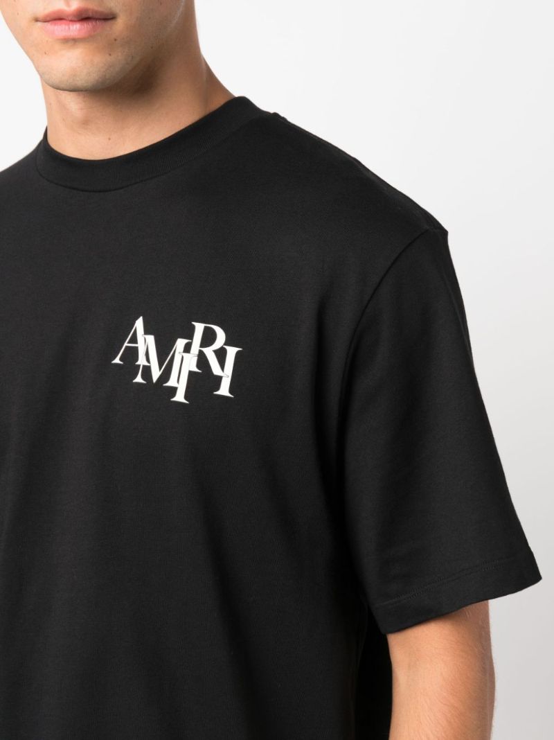 Black Logo-print Cotton T-shirt