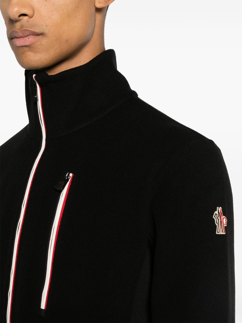 Black Half-zip Fleece Sweatshirt