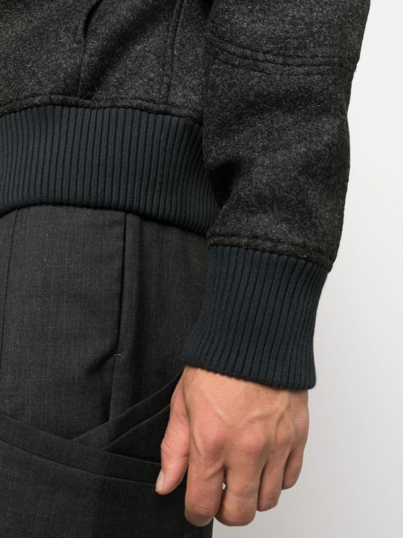 Grey Feltro Felted Bomber Jacket