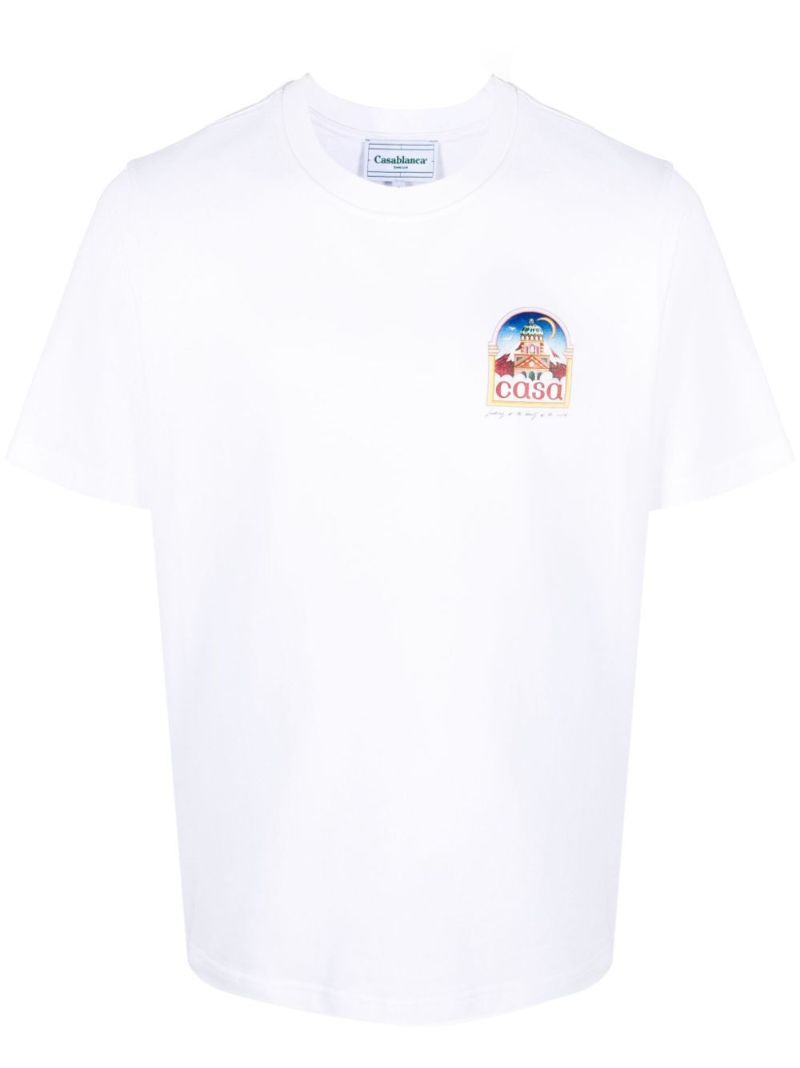 White Logo-print Organic Cotton T-shirt