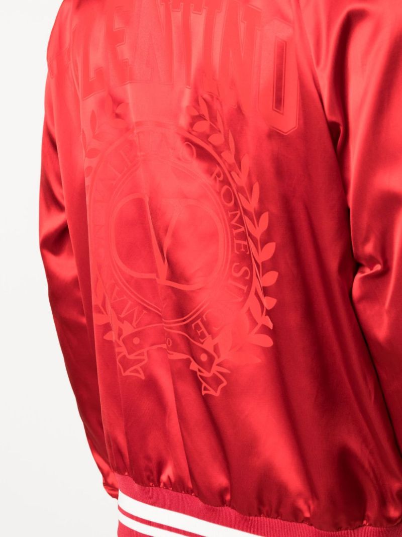 Red Satin Bomber Jacket