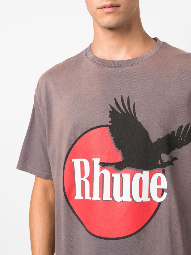 Grey Logo-print Cotton T-shirt