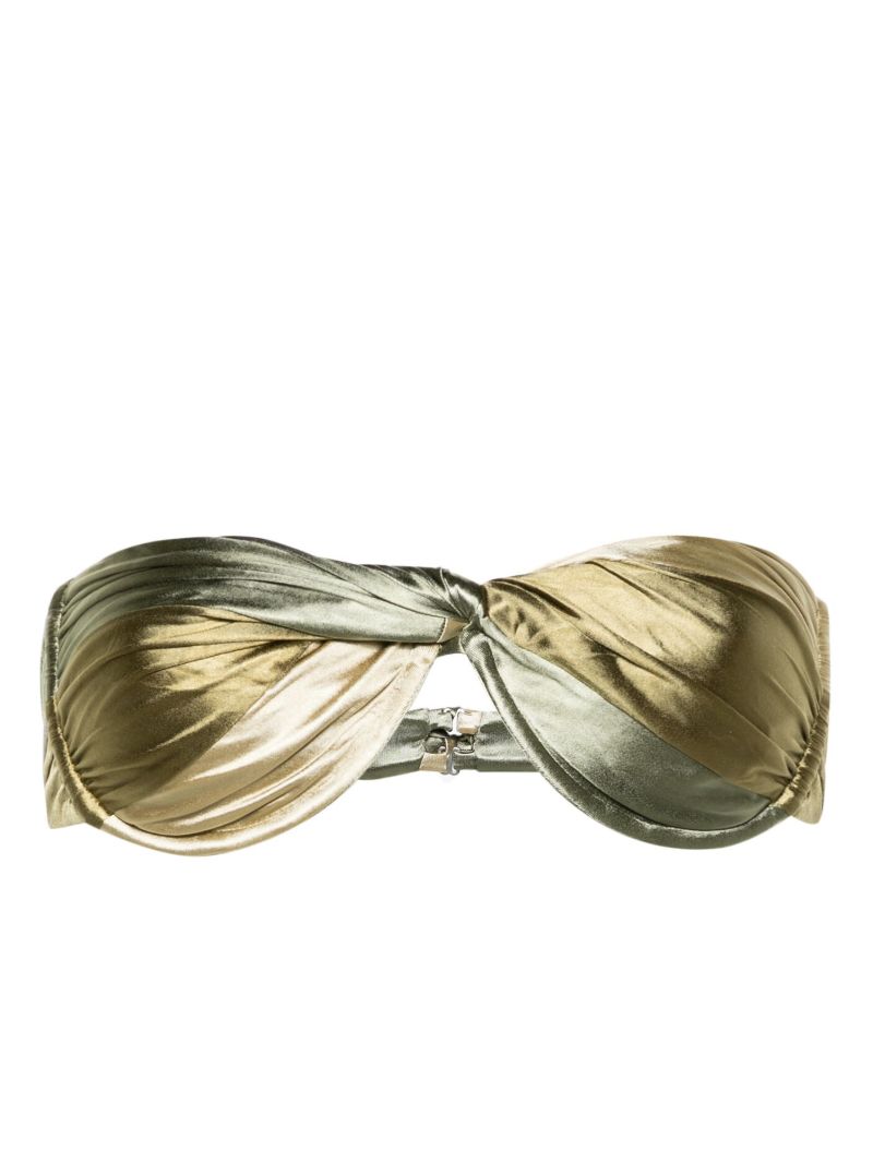 Gold-tone Reversible Twisted Bikini Top