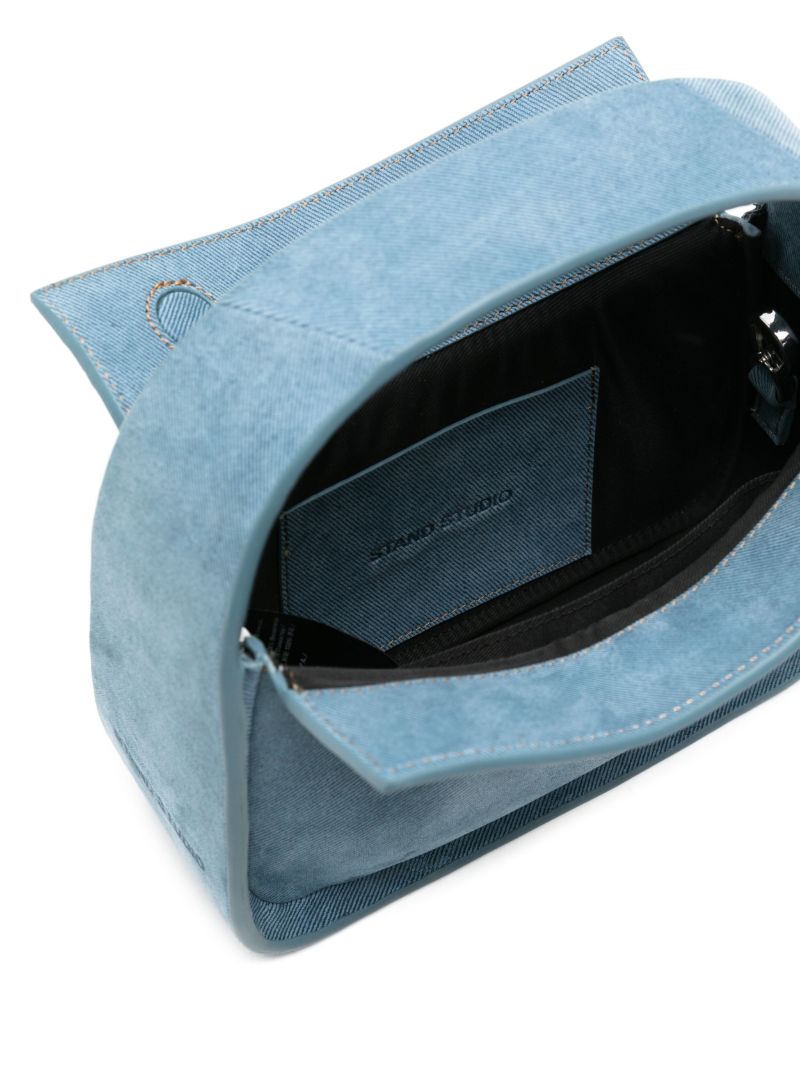 Blue Minnie Leather Tote Bag