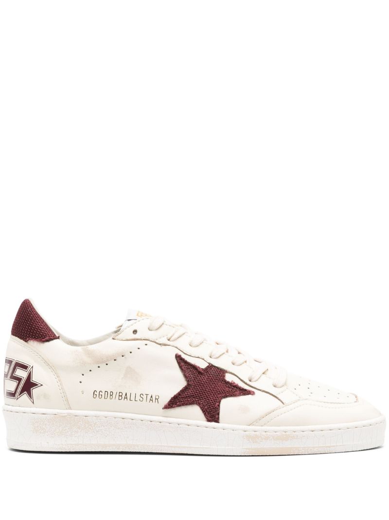 White Ball Star Leather Sneakers