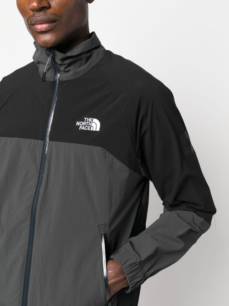 Black and Grey Shell Suit Logo-print Jacket