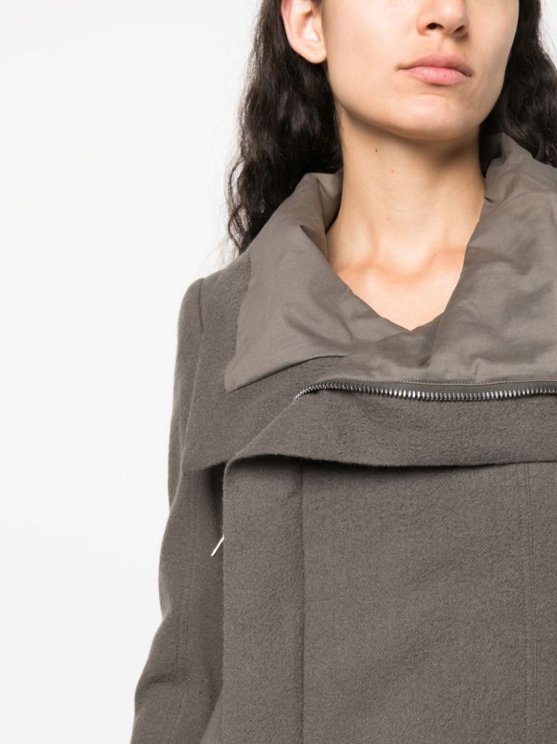 Brown Wide-collar Virgin Wool Jacket