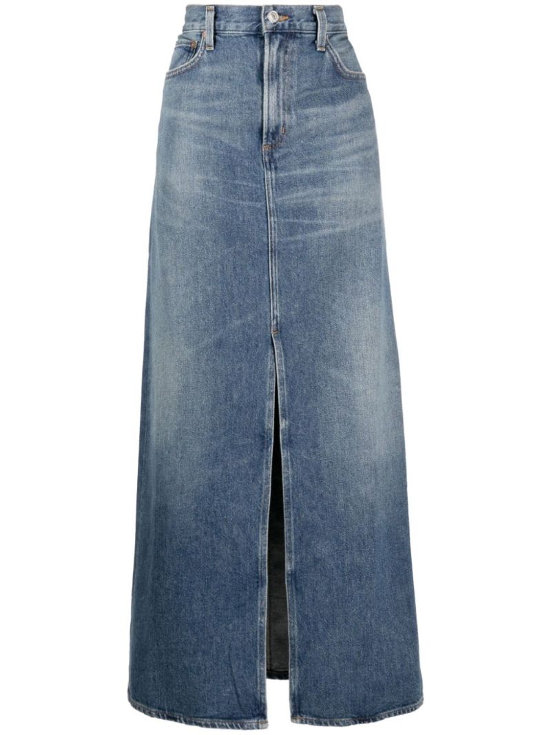 Blue Leif Denim Maxi Skirt