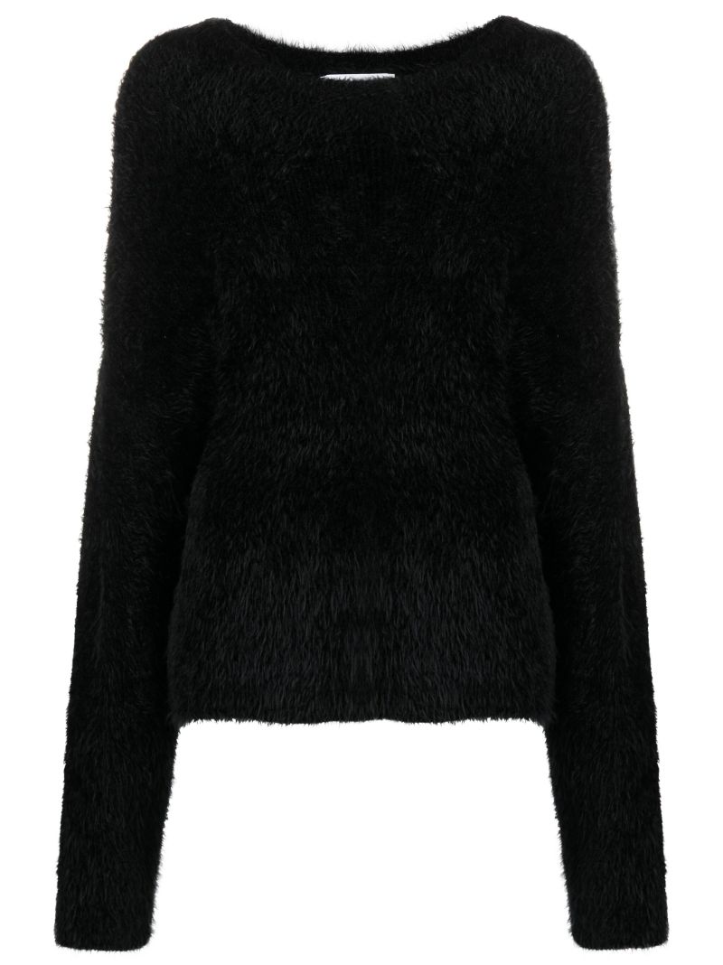 Black Crescent Moon Knit Sweater