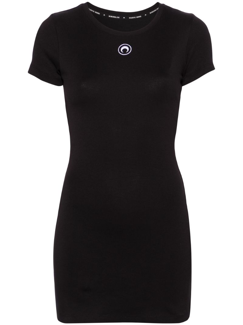 Black 1x1 Organic Cotton T-shirt Dress